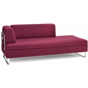 Swiss Plus - Doppio Doppelbett Kufenfüße Chrom Dunkelviolett (Plain 09)