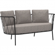 Vermobil - Daisy Sofa 2-Sitzer DE630 Schwarz | Limestone (Sunset)