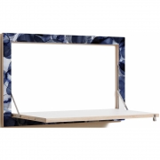 Ambivalenz - Fläpps Sekretär/in 80x50 cm Bubbles Indigo – Pattern Studio