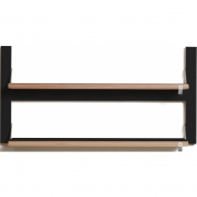 Ambivalenz - Fläpps Regal 80x40 cm zweiteilig Schwarz