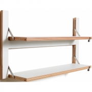 Ambivalenz - Fläpps Regal 80x40 cm zweiteilig Weiß