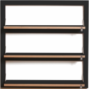 Ambivalenz - Fläpps Regal 80x80-3 cm, 3 Flächen Schwarz