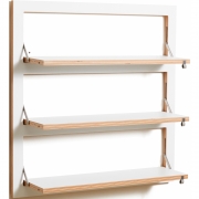 Ambivalenz - Fläpps Regal 80x80-3 cm, 3 Flächen Weiß