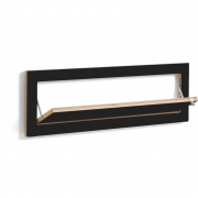 Ambivalenz - Fläpps Schuhregal 80x27 cm Schwarz
