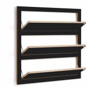 Ambivalenz - Fläpps Schuhregal 80x80 cm Schwarz