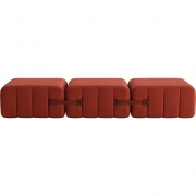 Ambivalenz - Curt Sofa Set 3 Rot (Dama 0058)