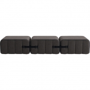 Ambivalenz - Curt Sofa Set 3 Grau / Braun (Jet 9108)