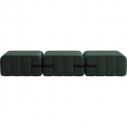 Ambivalenz - Curt Sofa Set 3 Dunkelgrün (Dama 0061)