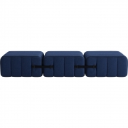 Ambivalenz - Curt Sofa Set 3 Dunkelblau (Jet 6098)
