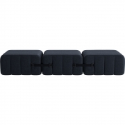 Ambivalenz - Curt Sofa Set 3 Dunkelgrau (Jet 9806)