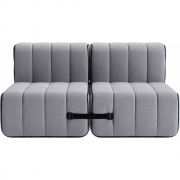 Ambivalenz - Curt Sofa Set 4 Grau (Jet 9803)