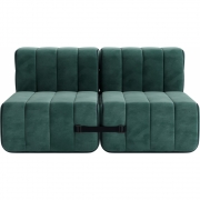 Ambivalenz - Curt Sofa Set 4 Serpentine Grün (Barcelona V3347/39)
