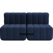 Ambivalenz - Curt Sofa Set 4 Dunkelblau (Jet 6098)