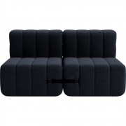 Ambivalenz - Curt Sofa Set 4 Dunkelgrau (Jet 9806)