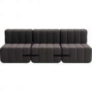 Ambivalenz - Curt Sofa Set 6 Grau / Braun (Jet 9108)