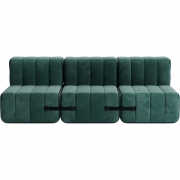 Ambivalenz - Curt Sofa Set 6 Serpentine Grün (Barcelona V3347/39)