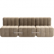 Ambivalenz - Curt Sofa Set 6 Grau / Braun (Barcelona Vole V3347/15)