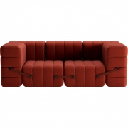 Ambivalenz - Curt Sofa Set 7 Rot (Dama 0058)