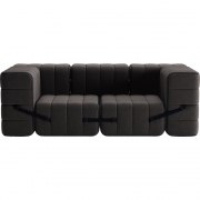 Ambivalenz - Curt Sofa Set 7 Grau / Braun (Jet 9108)