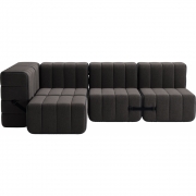 Ambivalenz - Curt Sofa Set 9 Grau / Braun (Jet 9108)