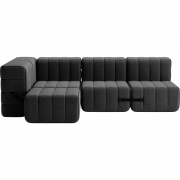 Ambivalenz - Curt Sofa Set 9 Dunkelgrau (Dama 0004)