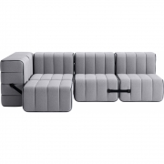 Ambivalenz - Curt Sofa Set 9 Grau (Jet 9803)