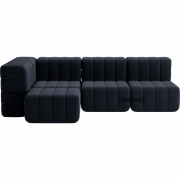 Ambivalenz - Curt Sofa Set 9 Dunkelgrau (Jet 9806)