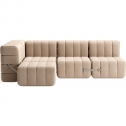 Ambivalenz - Curt Sofa Set 9 Beige / Grau (Dama 0029)
