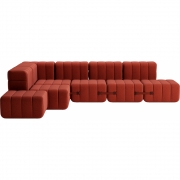 Ambivalenz - Curt Sofa Set 12 Rot (Dama 0058)