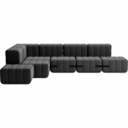 Ambivalenz - Curt Sofa Set 12 Dunkelgrau (Dama 0004)