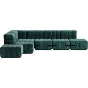 Ambivalenz - Curt Sofa Set 12 Serpentine Grün (Barcelona V3347/39)