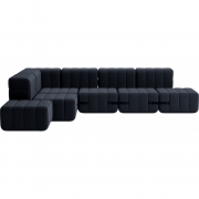 Ambivalenz - Curt Sofa Set 12 Dunkelgrau (Jet 9806)