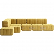 Ambivalenz - Curt Sofa Set 12 Gelb (Barcelona Cornhusk V3347/50)