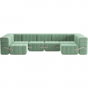 Ambivalenz - Curt Sofa Set 15 Hellgrün (Barcelona Patina V3347/46)
