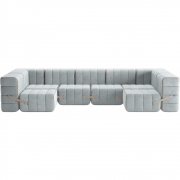 Ambivalenz - Curt Sofa Set 15 Hellblau (Barcelona River V3347/33)