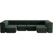 Ambivalenz - Curt Sofa Set 15 Dunkelgrün (Dama 0061)