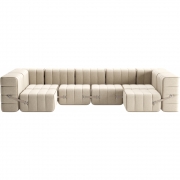 Ambivalenz - Curt Sofa Set 15 Grau/Beige (Jet 9110)