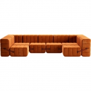 Ambivalenz - Curt Sofa Set 15 Russet Rot (Barcelona V3347/17)