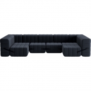 Ambivalenz - Curt Sofa Set 15 Dunkelgrau (Jet 9806)