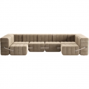 Ambivalenz - Curt Sofa Set 15 Grau / Braun (Barcelona Vole V3347/15)