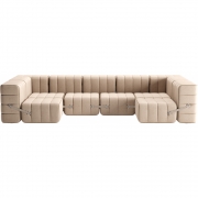 Ambivalenz - Curt Sofa Set 15 Beige / Grau (Dama 0029)