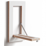 Ambivalenz - Fläpps Kleiderstange Hängrail 20x40 cm | Weiß