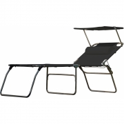 Fiam - Amigo Big 50+ Sun Sonnenliege mit Sonnendach Schwarz