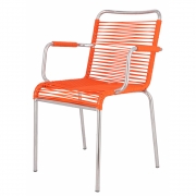 Fiam - Mya Spaghetti Stapelsessel PVC-Band: Orange