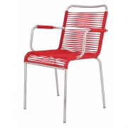 Fiam - Mya Spaghetti Stapelsessel PVC-Band: Rot