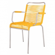 Fiam - Mya Spaghetti Stapelsessel PVC-Band: Gelb