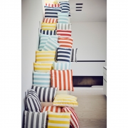 Jan Kurtz - Somnia Kissen Blockstreifen 60x40 cm Orange