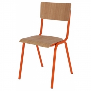 Jan Kurtz - Zero Stuhl Gestell Orange Eiche matt