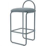 AYTM - Angui Barhocker H 82,5 cm Staubblau Bouclé