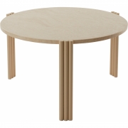 AYTM - Tribus Couchtisch Ø 60 cm Sand hell / Travertin